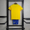 1994 Retro Kids Size Brazil Home Soccer Jersey back view