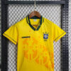 1994 Retro Kids Size Brazil Home Soccer Jersey detail view