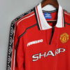 1998-1999 Retro Long Sleeve Manchester United Home Football Shirt detail view