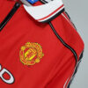 1998-1999 Retro Long Sleeve Manchester United Home Football Shirt detail view