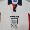 1998 Retro England Home Soccer Jersey detail view