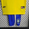 1998 Retro Kids Size Brazil Home Soccer Jersey detail view