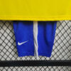 1998 Retro Kids Size Brazil Home Soccer Jersey detail view