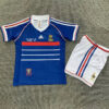 1998 Retro Kids Size France Home Football Shirt front view