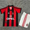 1998/1999 Retro Kids Size AC Milan Home Soccer Jersey front view