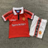 1998/1999 Retro Kids Size Manchester United Home Football Shirt front view
