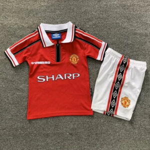 1998/1999 Retro Kids Size Manchester United Home Football Shirt