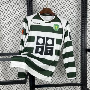 2001/2003 Retro Long Sleeve Sporting Lisbon Home Football Shirt