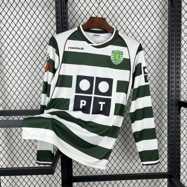 2001/2003 Retro Long Sleeve Sporting Lisbon Home Football Shirt