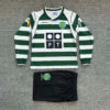 2001/2003 Retro Long Sleeve Sporting Lisbon Home Football Shirt Kids Size front view
