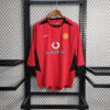 2002/2004 Retro Long Sleeve Manchester United Home Football Shirt front view