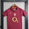 2005/2006 Retro Kids Size Arsenal Home Football Shirt detail view