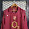 2005/2006 Retro Long Sleeve Arsenal Home Football Shirt detail view