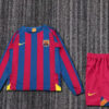 2005/2006 Retro Long Sleeve Barcelona Home Football Shirt Kids front view