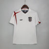 2006 Retro England Home Soccer Jersey front view