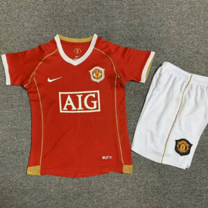 2006/2007 Retro Kids Size Manchester United Home Football Shirt