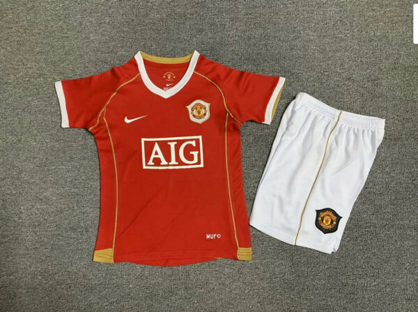 2006/2007 Retro Kids Size Manchester United Home Football Shirt