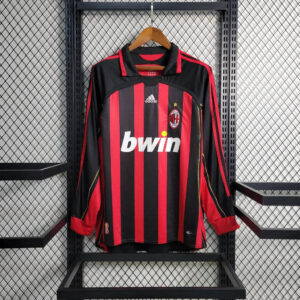 2006/2007 Retro Long Sleeve AC Milan Home Football Shirt