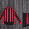 2006/2007 Retro Long Sleeve AC Milan Home Football Shirt Kids Size back view