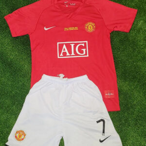 2007/2008 Retro Kids Size Manchester United Home Football Shirt