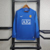 2007/2008 Retro Long Sleeve Manchester United Away Football Shirt front view