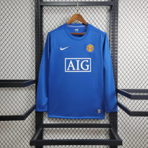 2007/2008 Retro Long Sleeve Manchester United Away Football Shirt