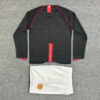 2007/2008 Retro Long Sleeve Manchester United Away Football Shirt Kids Size back view