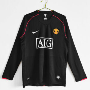 2007/2008 Retro Manchester United long Sleeve Soccer Jersey Third Away