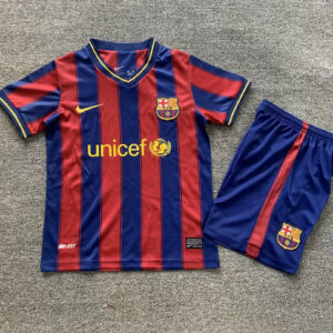 2009/2010 Retro Kids Size Barcelona Home Football Shirt