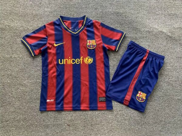 2009/2010 Retro Kids Size Barcelona Home Football Shirt