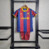 2010/2011 Retro Kids Size Barcelona Home Football Shirt front view