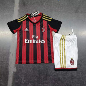 2013/2014 Retro Kids Size AC Milan Home Football Shirt