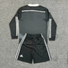 2014/2015 Retro Long Sleeve Real Madrid Third Away Football Shirt Kids Size back view