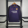 2016/2017 Retro Long Sleeve Barcelona Away Football Shirt front view