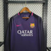 2016/2017 Retro Long Sleeve Barcelona Away Football Shirt detail view