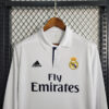 2016/2017 Retro Long Sleeve Real Madrid Home Football Shirt detail view