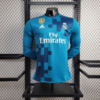 2017/2018 Long Sleeve Retro Real Madrid Third Away Football Shirt front view