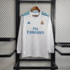 2017/2018 Retro Long Sleeve Real Madrid Home front view