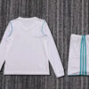2017/2018 Retro Long Sleeve Real Madrid Home Football Shirt Kids Size back view