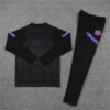 2021/2022 Barcelona Half-Pull Tracksuit Black back view