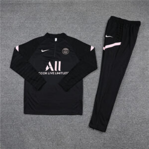 2021/2022 Psg Paris Saint-Germain Half-Pull Tracksuit Black