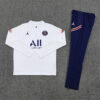 2021/2022 Psg Paris Saint-Germain Half-Pull Tracksuit White front view