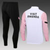 2021/2022 Psg Paris Saint-Germain Half-Pull Tracksuit White Pink Sleeves detail view