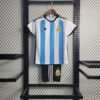 2022 Argentina Home Football Shirt Kids Size front view