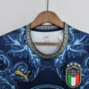 2022 Italy Commemorative Edition Blue Soccer Shirt detail view