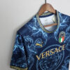 2022 Italy Commemorative Edition Blue Soccer Shirt detail view