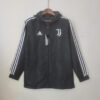 2022/2023 Juventus Windbreaker Black White Edge front view