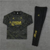 2022/2023 PSG Paris Saint-Germain Black Half-Pull Tracksuit front view