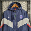 2022/2023 PSG Windbreaker Blue And White detail view