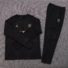 2022/2023 Psg Paris Saint-Germain Half-Pull Tracksuit Black front view